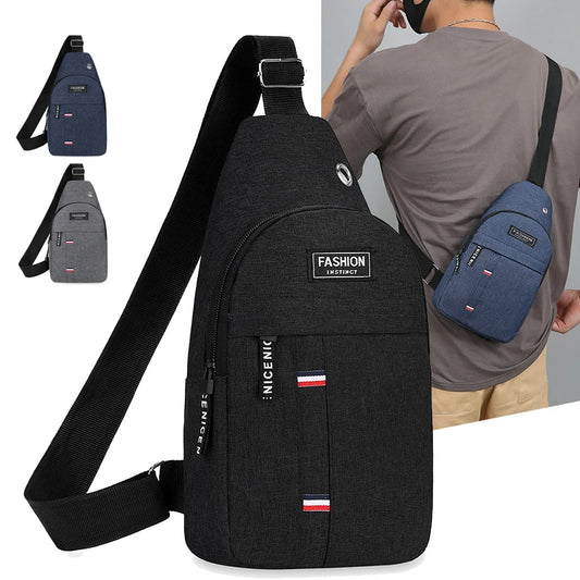 Men's One-Shoulder Crossbody Bag - Large Capacity Outdoor Sports and Leisure Fashion Bag